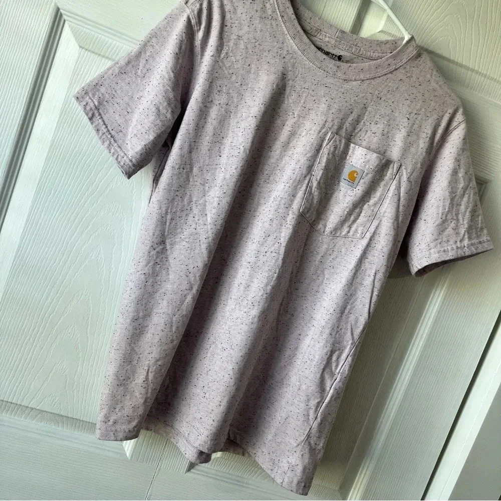 Carhartt pink/ purple speckled pocket T-shirt small
